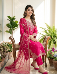 Hot Pink Blossom Festive 3PC