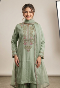 Sea Green Silk 3-Piece Suite